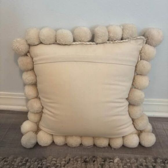 Beige Textured Throw Pillow - Picture 2 of 5